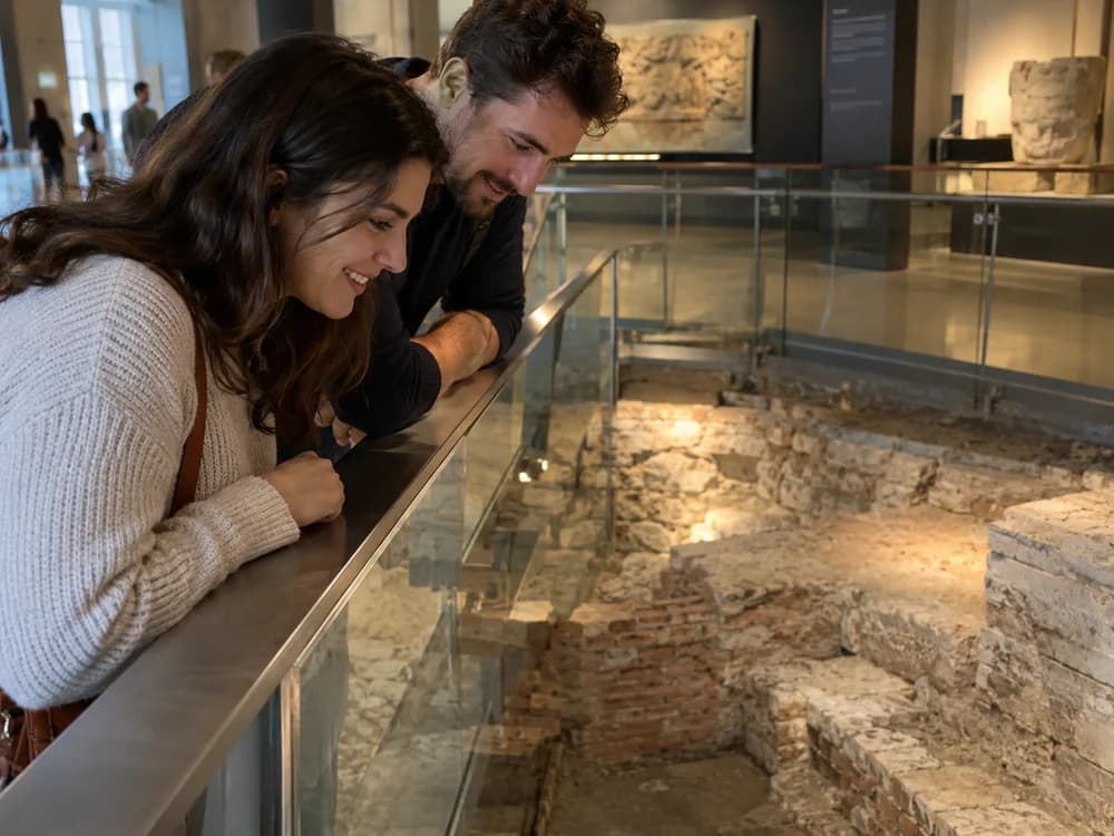 Illustratief sfeerbeeld: Samen oude bouwlagen onder een museum ontdekken